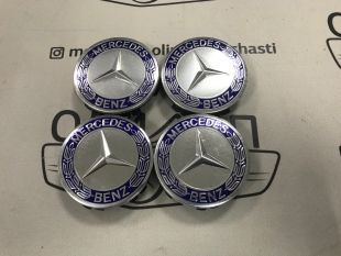 Колпачки в ступицу колеса Mercedes 75 мм синии Колпачки в ступицу колеса Mercedes 75 мм синии